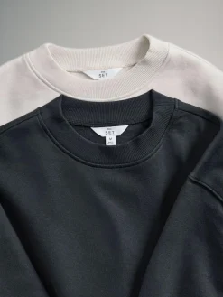 The Set 2 Pack Knot Front Sweatshirt Navy/Cream^Women Nightwear|Hoodies & Sweatshirts