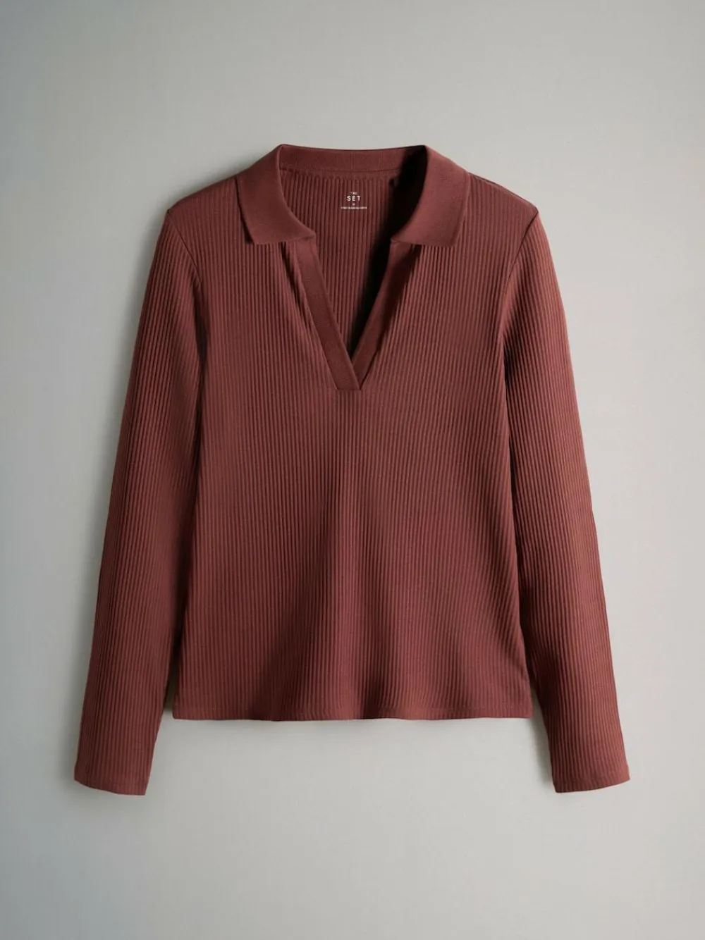 The Set 3 Pack Long Sleeve Ribbed Polo Top^Women Nightwear|Tops & T-Shirts