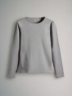 Clearance The Set 7 Pack Long Sleeve Crew Neck T-Shirts Stripe/Black/Grey/White