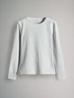 Clearance The Set 7 Pack Long Sleeve Crew Neck T-Shirts Stripe/Black/Grey/White