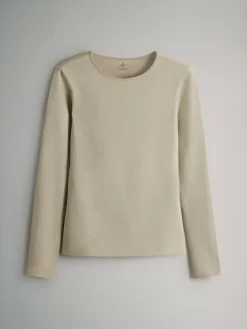 Outlet The Set 5 Pack Long Sleeve Crew Neck T-Shirts Navy/Light Blue Stripe/Red/Stone Brown/White