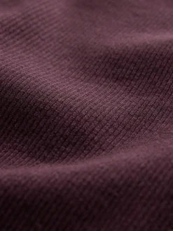 The Set 3 Pack Long Sleeve Button Through Rib T-Shirt Black/Chocolate Brown/Berry^Women Tops & T-Shirts