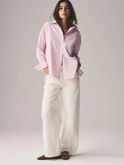 Discount The Set 2 Pack Oxford Shirts Pale Pink/White