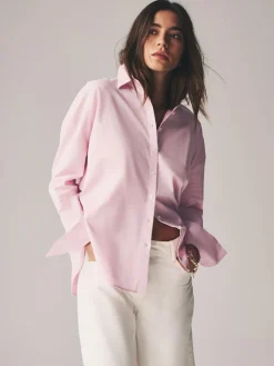 Discount The Set 2 Pack Oxford Shirts Pale Pink/White