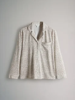 New The Set 2 Pack Polyester Viscose Blend Button Through Long Pyjamas with Piping Animal/Pink