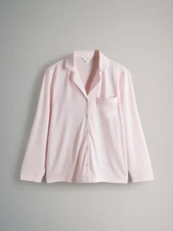 New The Set 2 Pack Polyester Viscose Blend Button Through Long Pyjamas with Piping Animal/Pink