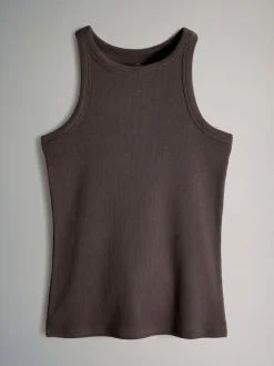 The Set 5 Pack Racer Ribbed Vests^Women Sportswear