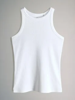 The Set 5 Pack Racer Ribbed Vests^Women Sportswear