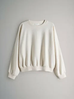 The Set 2 Pack Relaxed Crew Sweatshirt Chocolate Brown/Cream^Women Hoodies & Sweatshirts