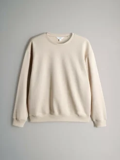 New The Set 3 Pack Relaxed Crew Neck Sweatshirts Chocolate Brown/Taupe Brown/Cream