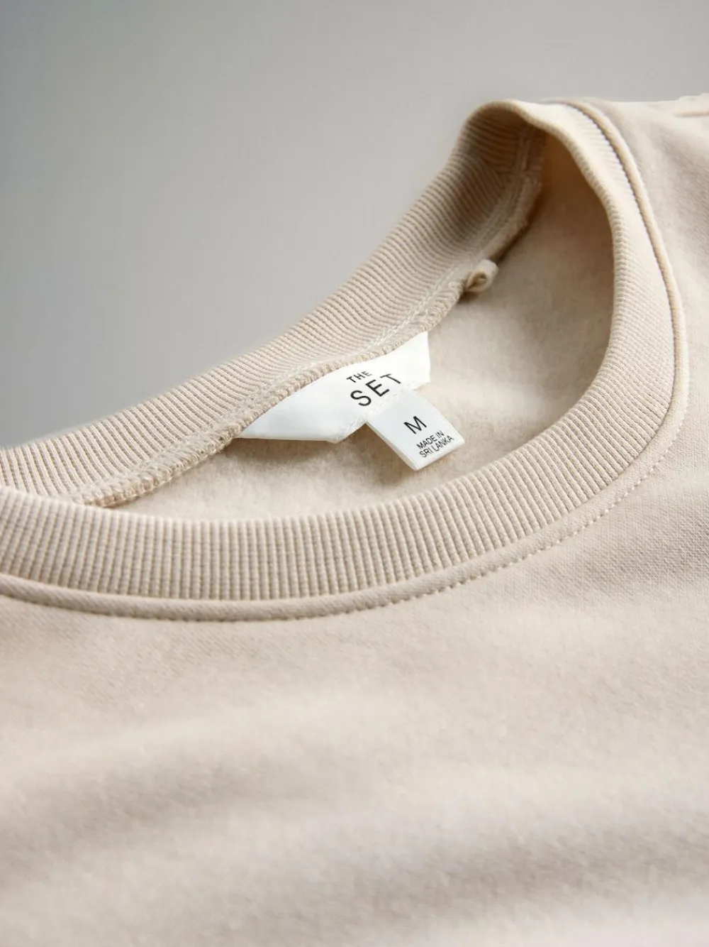 New The Set 3 Pack Relaxed Crew Neck Sweatshirts Chocolate Brown/Taupe Brown/Cream