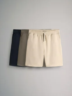 Discount The Set 3 Pack Relaxed Fit Sweat Shorts Navy Blue/Brown
