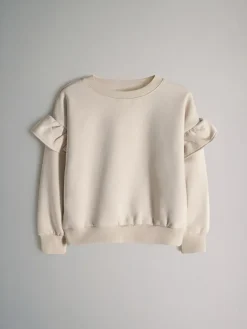 The Set 3 Pack Relaxed Frill Sleeve Sweatshirts Brown/Cream/Stripe^ Nightwear|Sweatshirts & Hoodies