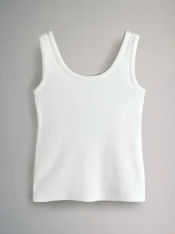 The Set 5 Pack Ribbed Scoop Neck Vests^Women Sportswear