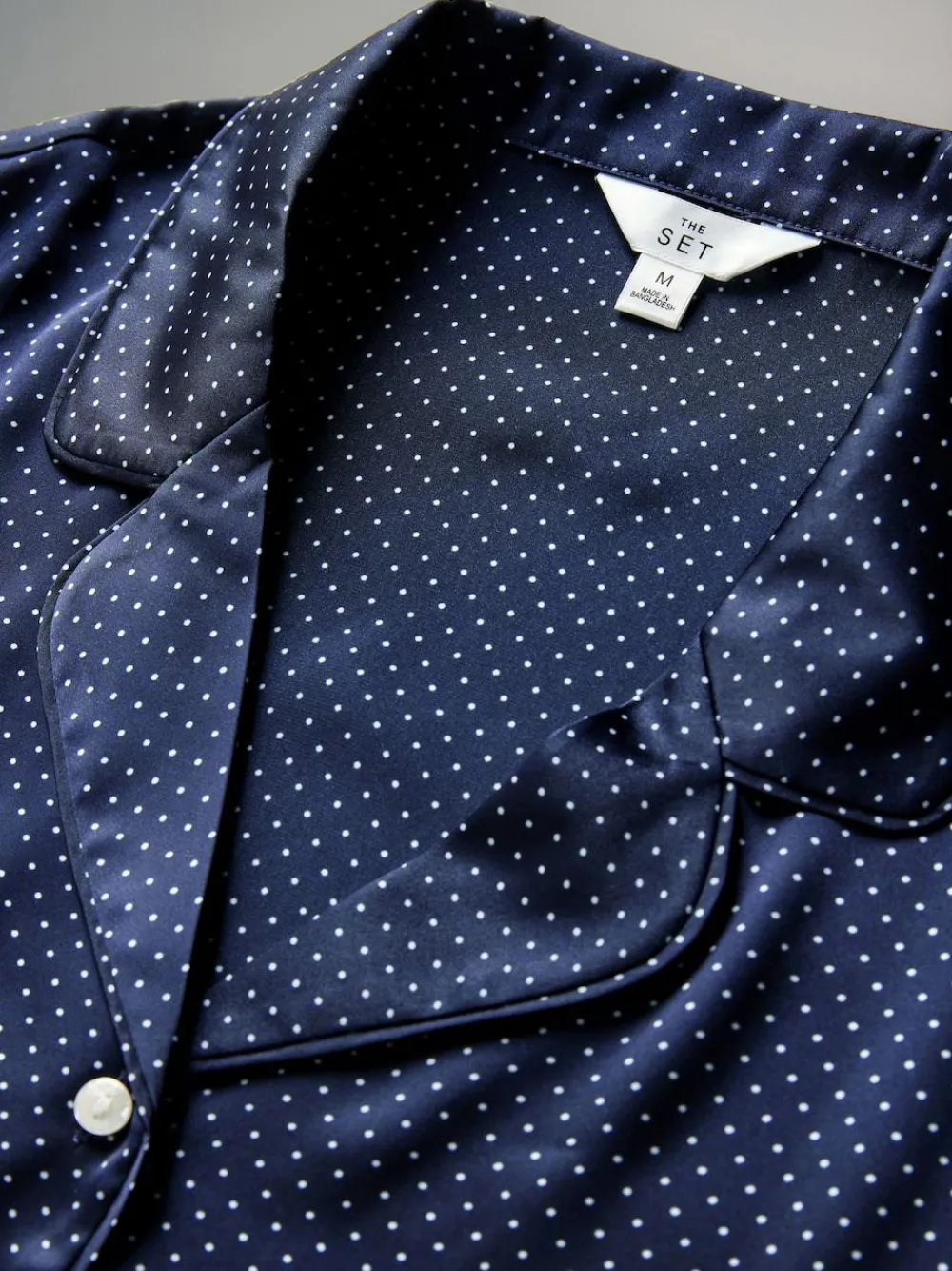 Clearance The Set 2 Pack Satin Nightshirts Navy Spot/Berry