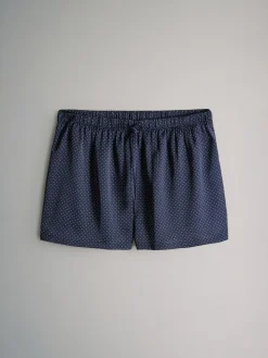 The Set 2 Pack Satin Pyjamas Shorts Burgundy/Navy Polka Dot^Women Pyjamas