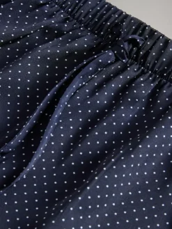 The Set 2 Pack Satin Pyjamas Shorts Burgundy/Navy Polka Dot^Women Pyjamas