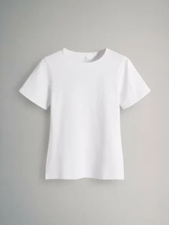 New The Set 5 Pack Short Sleeve Fitted Crew Neck T-Shirts Black/Brown/Neutral/Nude/White