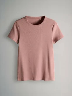 Discount The Set 5 Pack Short Sleeve Ribbed T-Shirts Multi