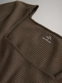 The Set 4 Pack Trim Square Neck Ribbed Tops^Women Nightwear|Tops & T-Shirts