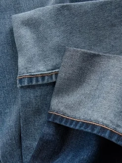 Sale The Set 2 Pack Wide Leg Turn Up Hem Jeans Mid Blue/Dark Blue