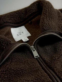 The Set 2 Pack Zip Through Borg Fleeces Chocolate Brown/Cream^Women Coats & Jackets|Coats & Jackets