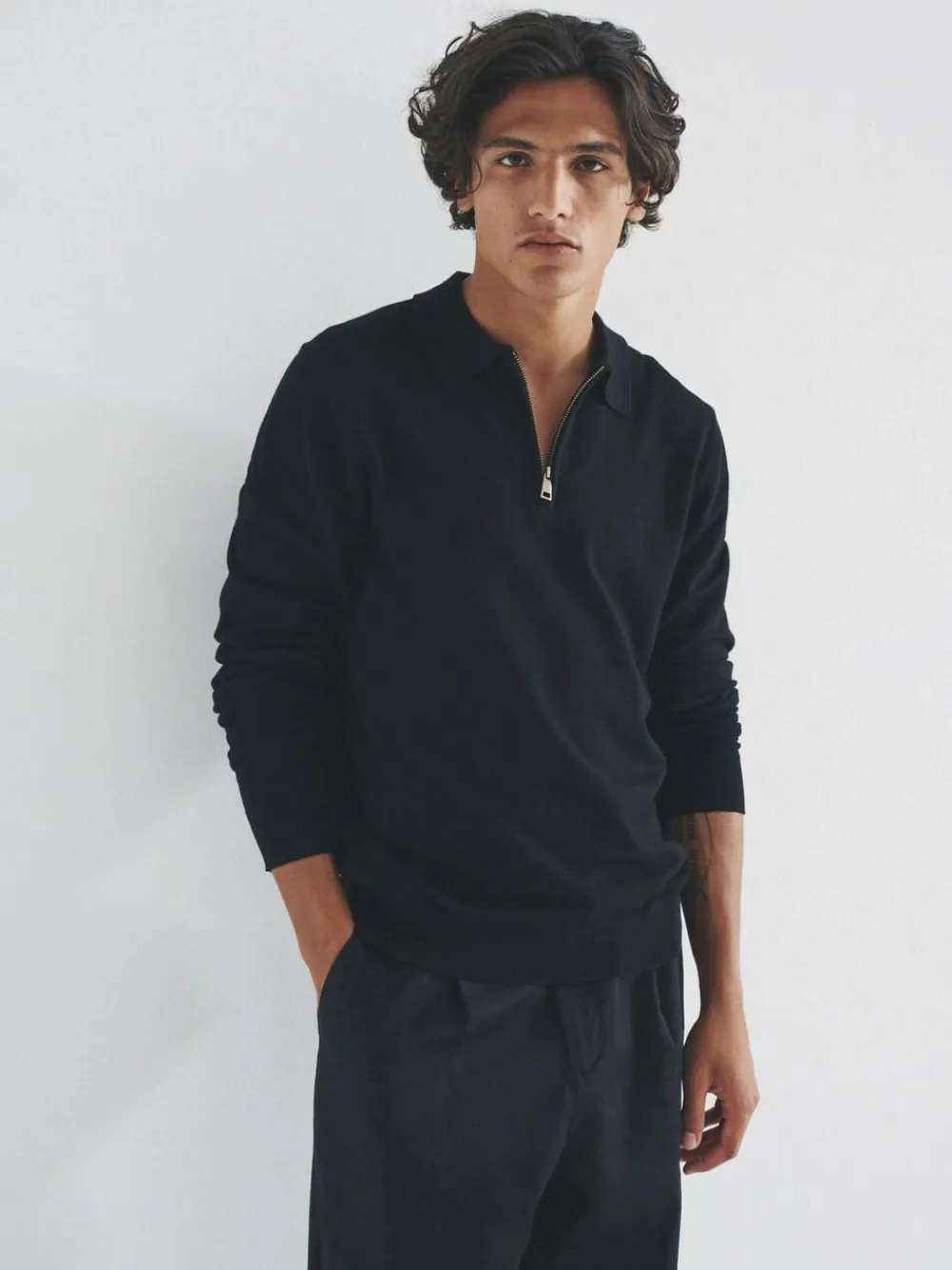 The Set Black/Brown 3 Pack Quarter Zip Neck Jumper^ Knitwear|Knitwear