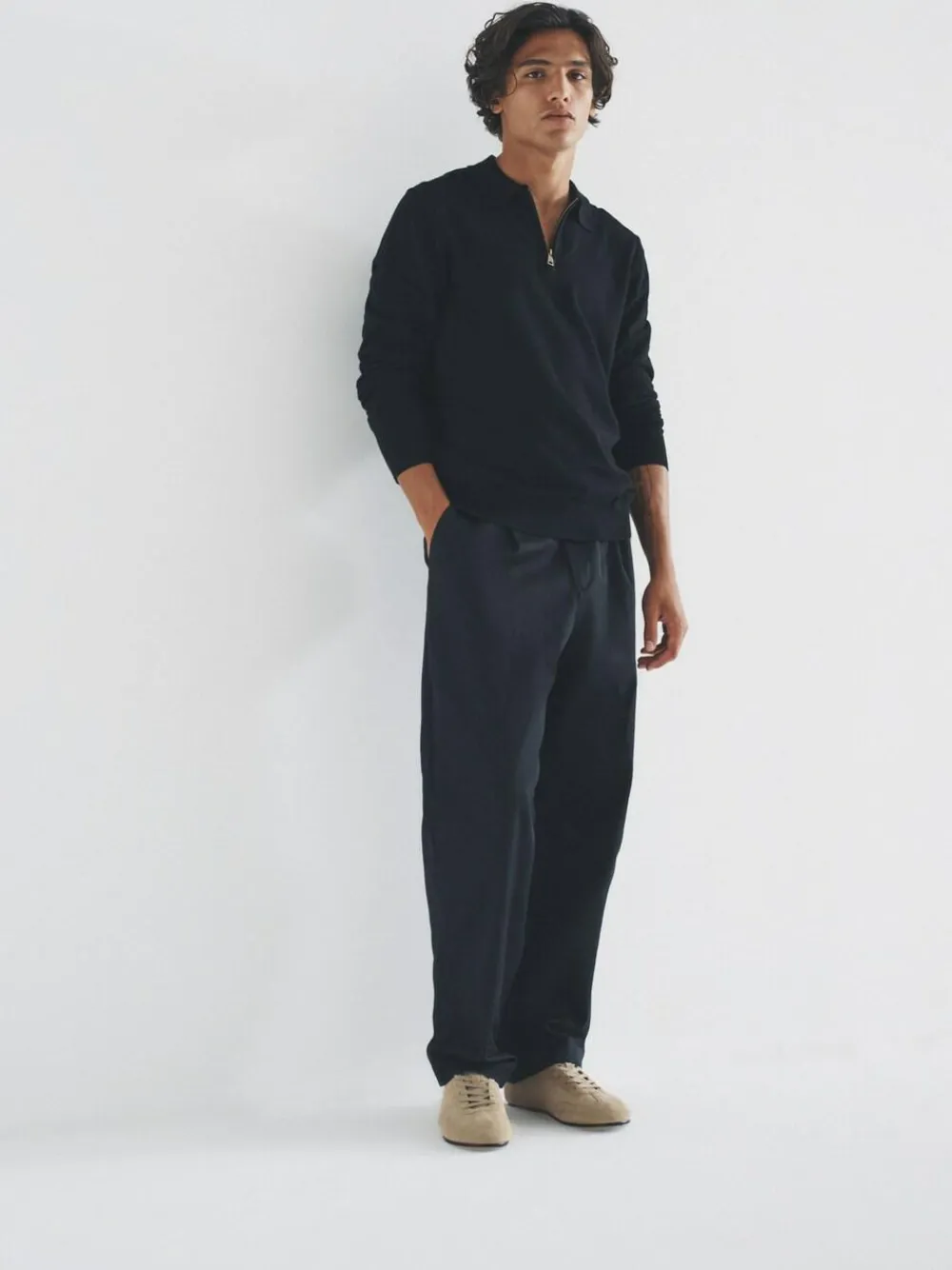 The Set Black/Brown 3 Pack Quarter Zip Neck Jumper^ Knitwear|Knitwear