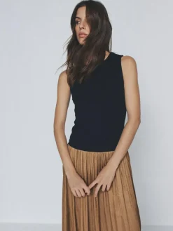 The Set Jersey Satin Mix Dress Brown^Women Maxi Dresses