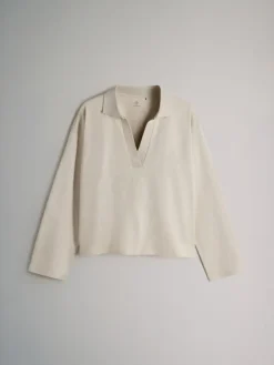 The Set Navy/Stone/Stripe 3 Pack Long Sleeve Heavyweight Rugby T-Shirts