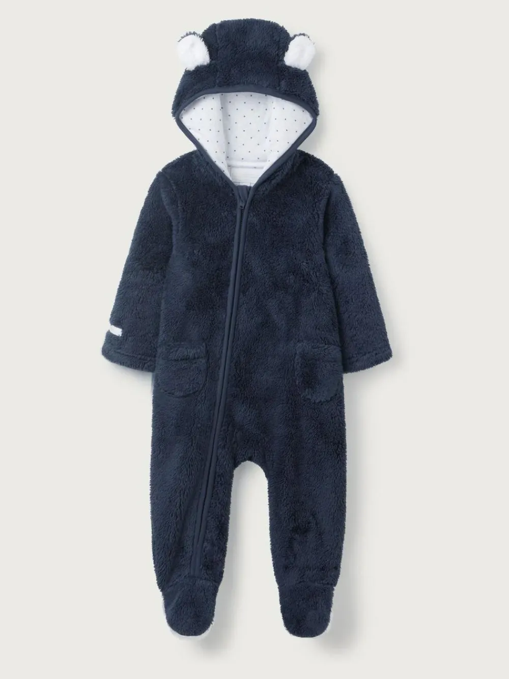 The White Company Blue Navy Fleece Romper^ Rompers & Overalls