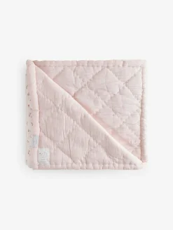 The White Company White Single Reversible Floral Quilt Blanket^ Nursery Bedding|Blankets