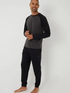 Threadbare Black Blend Long Sleeve Pyjamas Set^ Pyjamas