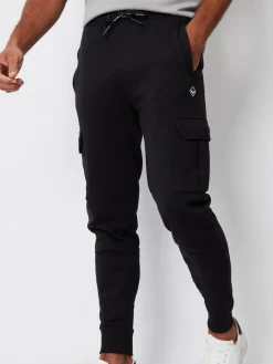 Sale Threadbare Cargo Style Joggers Black
