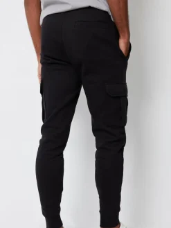 Sale Threadbare Cargo Style Joggers Black
