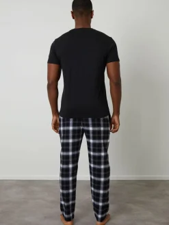 New Threadbare Check Pyjamas Set Black