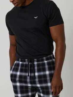 New Threadbare Check Pyjamas Set Black