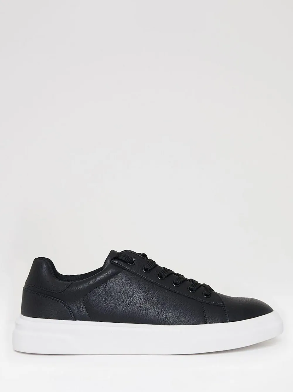 Threadbare Black Court Trainers^ Sneakers