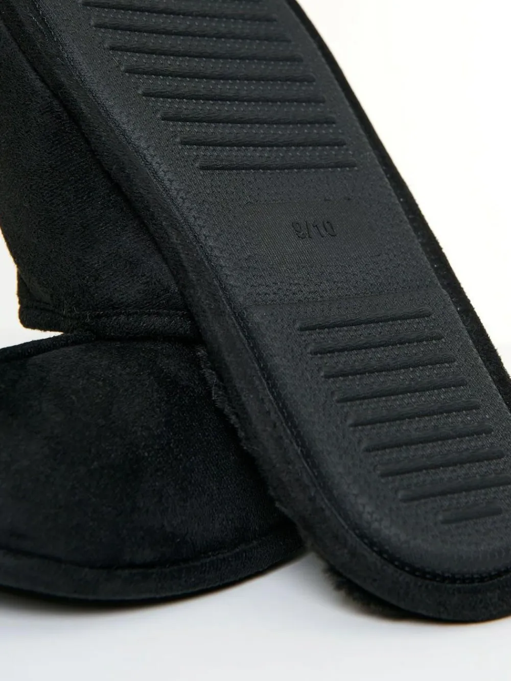 Online Threadbare Faux Fur Lined Slip On Mule Slippers Black