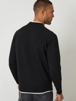 Threadbare Mock T-Shirt Textured Knit Crew Neck Jumper^ Knitwear|Knitwear