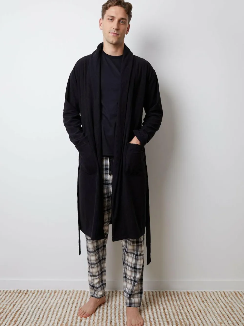 Threadbare Waffle Fleece Dressing Gown^ Bathrobe