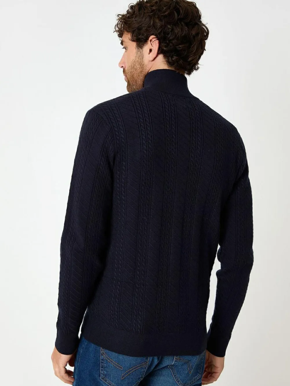 Threadbare Cable Knit Quarter Zip Jumper^ Knitwear|Knitwear