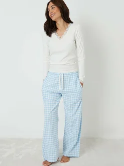 Outlet Threadbare Cotton Long Sleeve Pyjamas Set Blue