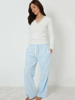 Outlet Threadbare Cotton Long Sleeve Pyjamas Set Blue
