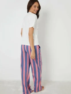 Threadbare Blue Graphic Print Short Sleeve Pyjamas Set^Women Pyjamas|All Night & Lounge