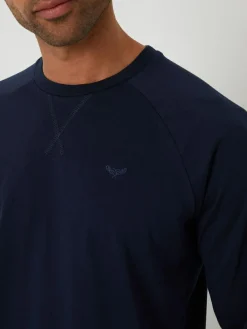 Threadbare Blue Long Sleeve Top & Stripe Joggers Pyjamas Set^ Pyjamas