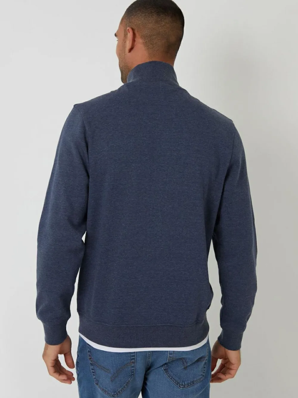 Best Threadbare Mock T-Shirt Quarter Zip Sweatshirt Blue