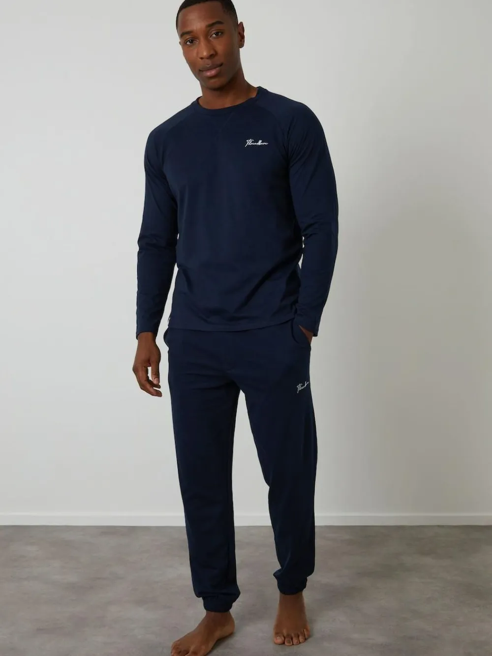 Threadbare Sweatshirts & Joggers Lounge 2 Piece Set Blue
