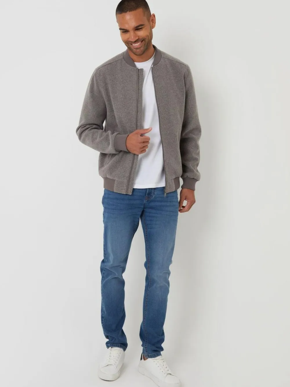 Threadbare Faux Wool Brushed Bomber Jacket^ Occasionwear|Blazers & Formal Jackets