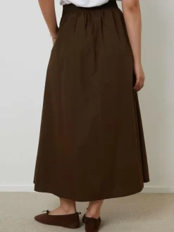Hot Threadbare Brown Midi Skirt with Pockets